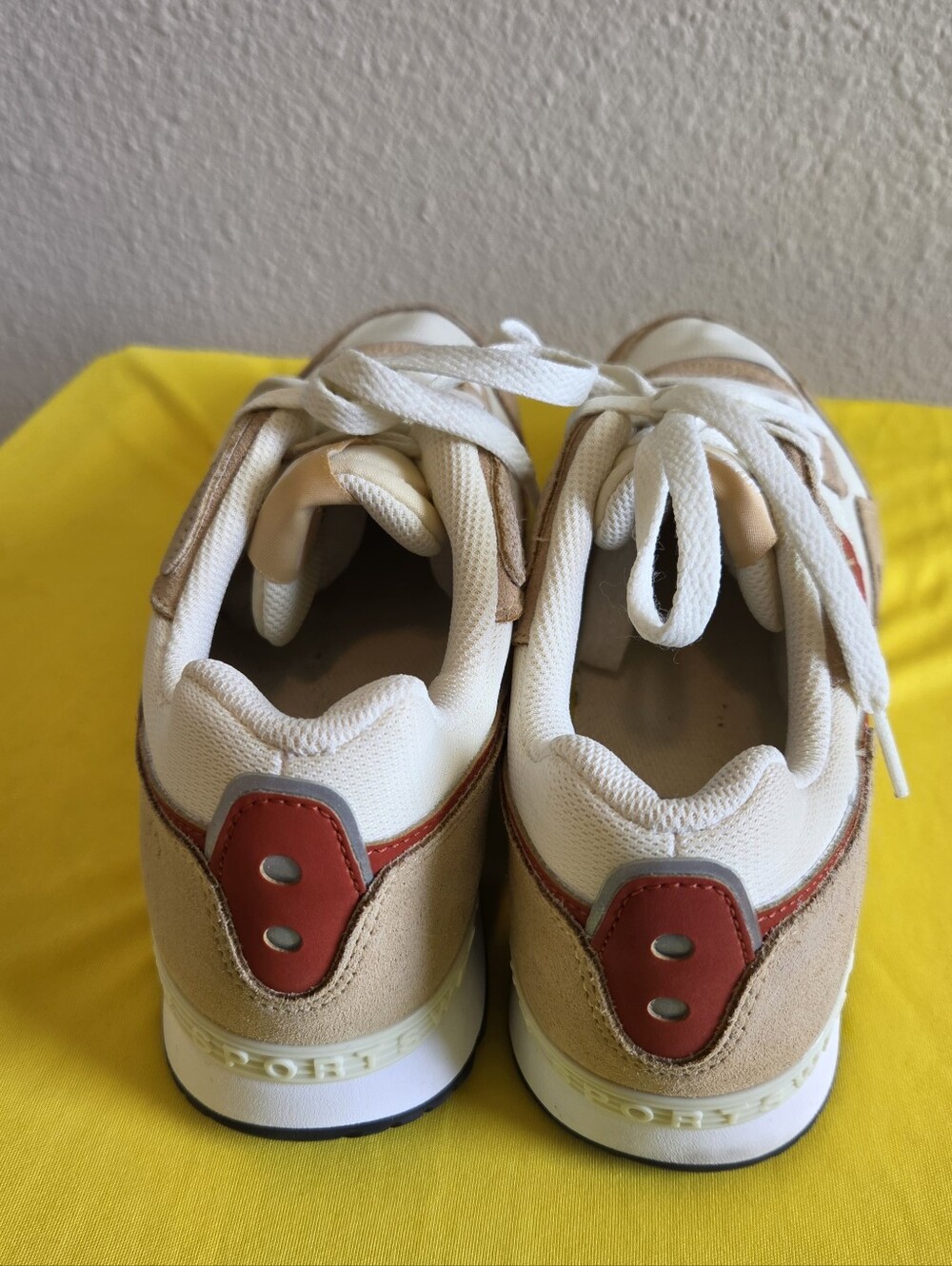 Nike Women’s Cream and Rust Retro Runner Sneakers - Picture 3 of 7